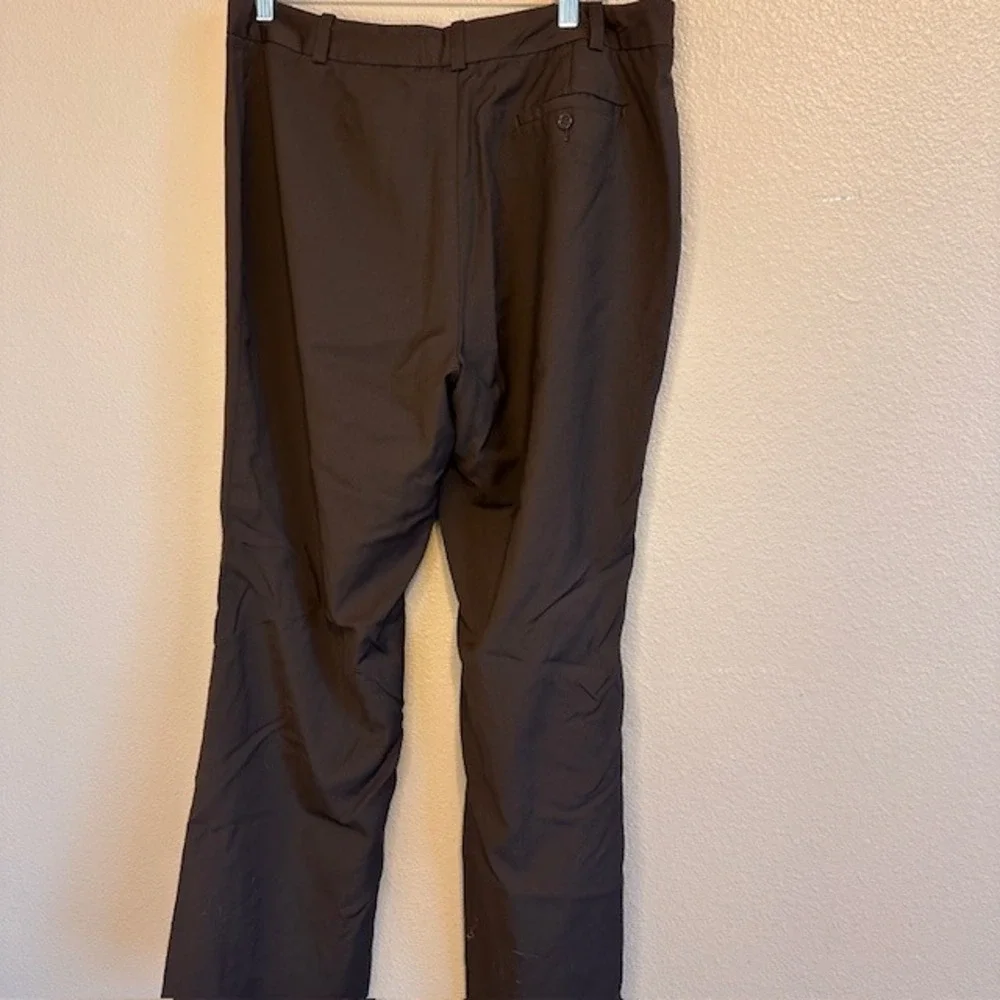Ann Taylor Women's Brown Dress Pants Wool Blend Wide Leg 12 Career‎